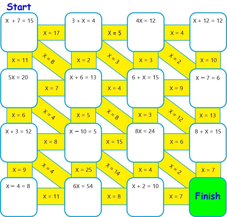 Labirinto matematico scelta operazioni