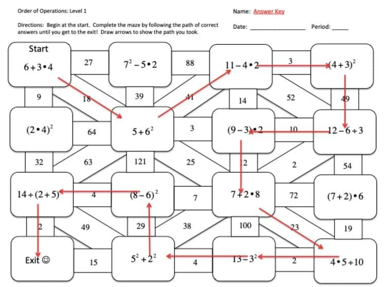 Labirinto matematico verifica soluzione