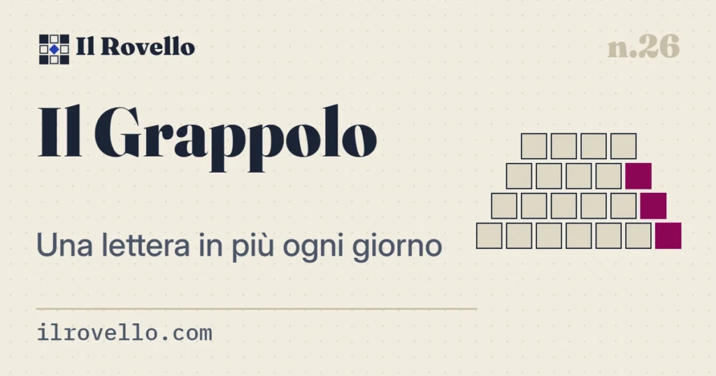 Il Grappolo un anagramma al giorno con le lettere che aumentano
