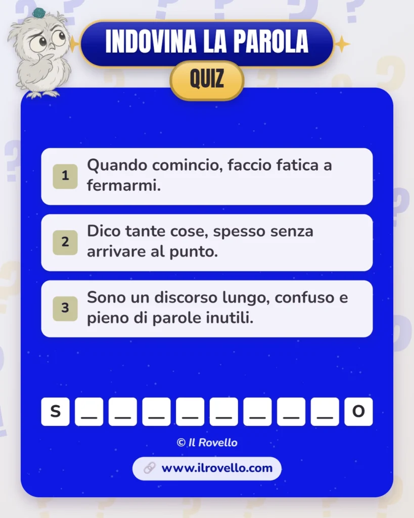 Indovina la parola quiz del giorno: quando comincio faccio fatica a fermarmi