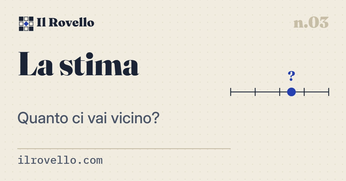 «La stima», gioco n.03 de Il Rovello: Nessuno lo sa con precisione. Ma tu quanto ci vai vicino, ragionando?